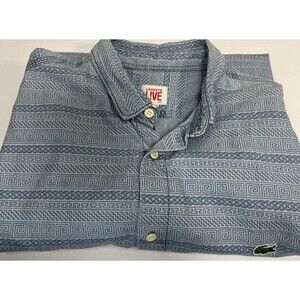 Lacoste Live Aztec Button Down Size 40 US Medium